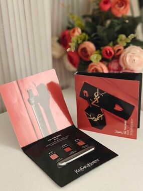 2 New YSL The Inks Blur Lip Stain 3 Colors Sample Set #44, #216,#231~0.006 oz x3